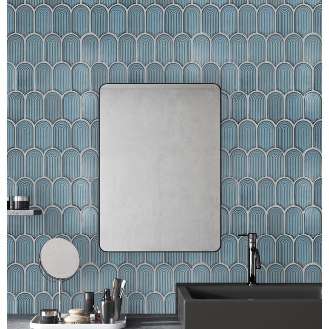 Arcs Palace Green 28.8cm x 29.7cm (4.5cm x 8.6cm) Mosaic Tile