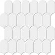 Arcs Plain Glossy White 29.7cm x 28.8cm (4.5cm x 8.6cm) Mosaic Tile