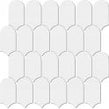 Arcs Plain Glossy White 29.7cm x 28.8cm (4.5cm x 8.6cm) Mosaic Tile