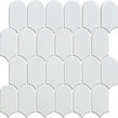 Arcs Plain Matt White 29.7cm x 28.8cm (4.5cm x 8.6cm) Mosaic Tile