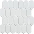 Arcs Plain Matt White 29.7cm x 28.8cm (4.5cm x 8.6cm) Mosaic Tile