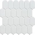 Arcs Plain Matt White 29.7cm x 28.8cm (4.5cm x 8.6cm) Mosaic Tile