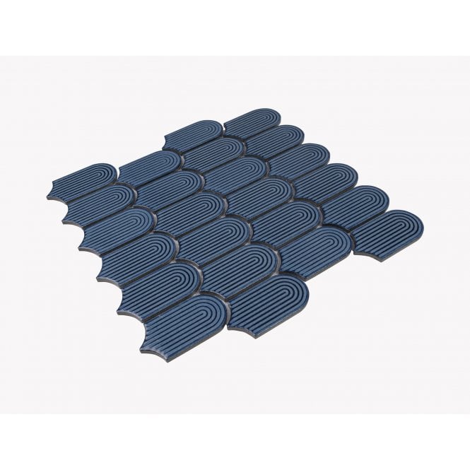 Arcs Tiffany Blue 28.8cm x 29.7cm (4.5cm x 8.6cm) Mosaic Tile
