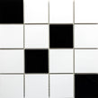 Arctic 73 Black and White High Gloss 30cm x 30cm (7.2cm x 7.2cm) Mosaic Tile