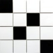 Arctic 73 Black and White High Gloss 30cm x 30cm (7.2cm x 7.2cm) Mosaic Tile