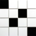 Arctic 73 Black and White High Gloss 30cm x 30cm (7.2cm x 7.2cm) Mosaic Tile