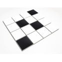 Arctic 73 Black and White High Gloss 30cm x 30cm (7.2cm x 7.2cm) Mosaic Tile
