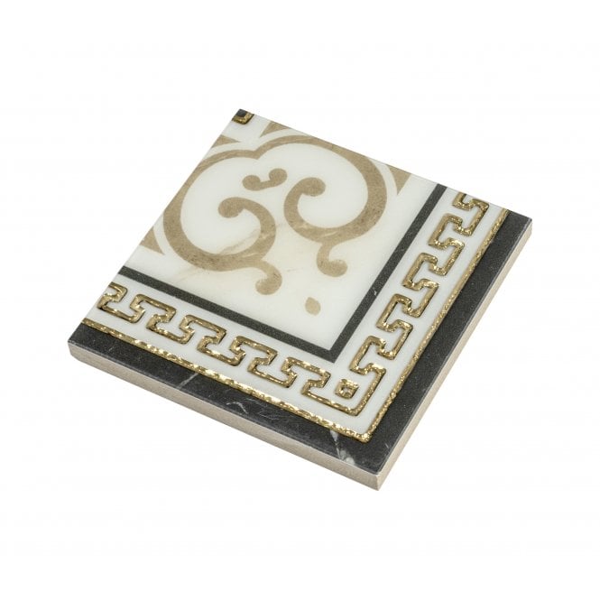 Arianna Gold Corner 12cm x 12cm Floor Tile