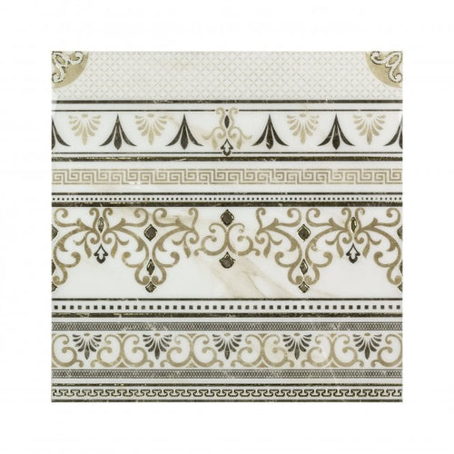 Arianna Gold Edge 60cm x 60cm Decor Wall Tile