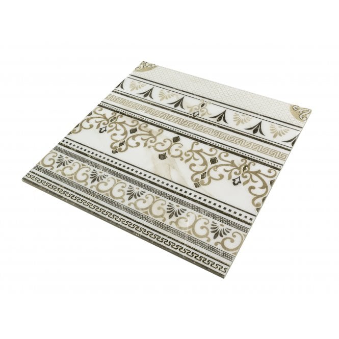 Arianna Gold Edge 60cm x 60cm Decor Wall Tile