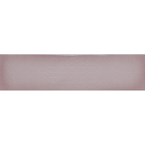Arnold Pink Decor Gloss 10cm x 40cm Wall Tile