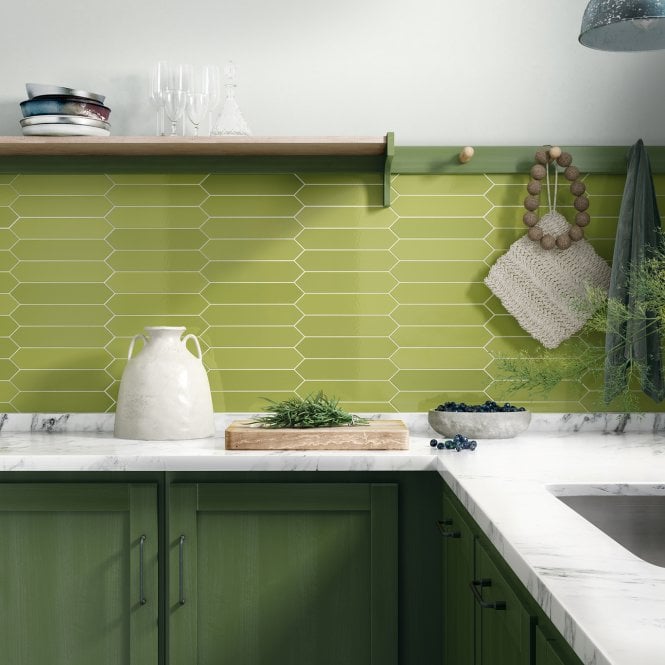 Equipe Arrow Apple 5cm x 25cm Wall Tile