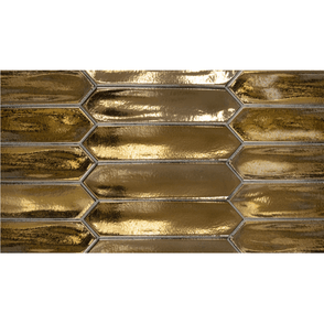 Equipe Arrow Lanse Gold 5cm x 25cm Wall Tile