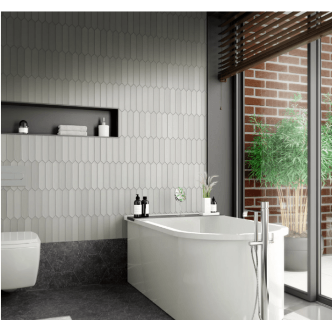 Equipe Arrow Lanse Grey 5cm x 25cm Wall Tile