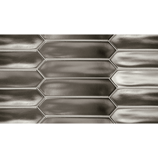 Equipe Arrow Lanse Silver 5cm x 25cm Wall Tile