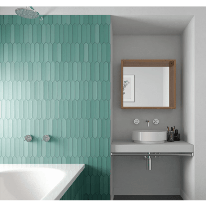 Equipe Arrow Lanse Viridian 5cm x 25cm Wall Tile