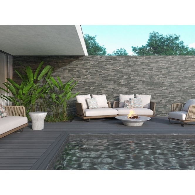 Art Stone Anthracite 15cm x 60cm Wall Tile