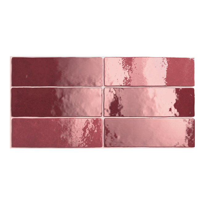 Equipe Artesano Burgundy 6.5cm x 20cm Wall Tile