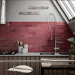 Equipe Artesano Burgundy 6.5cm x 20cm Wall Tile