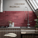 Equipe Artesano Burgundy 6.5cm x 20cm Wall Tile