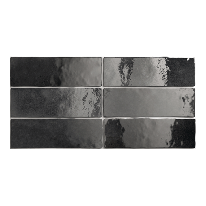 Equipe Artesano Graphite 6.5cm x 20cm Wall Tile
