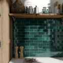 Equipe Artesano Moss Green 6.5cm x 20cm Wall Tile