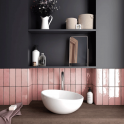 Equipe Artesano Rose Mallow 6.5cm x 20cm Wall Tile