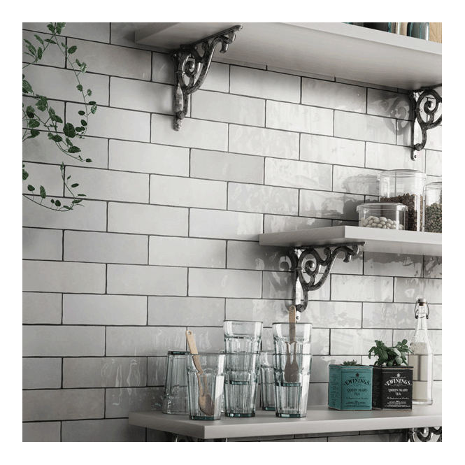 Equipe Artesano White 6.5cm x 20cm Wall Tile