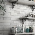 Equipe Artesano White 6.5cm x 20cm Wall Tile