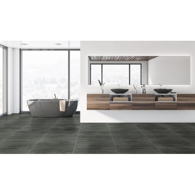 Artic Wood Grafito 20cm x 60cm Wall & Floor Tile