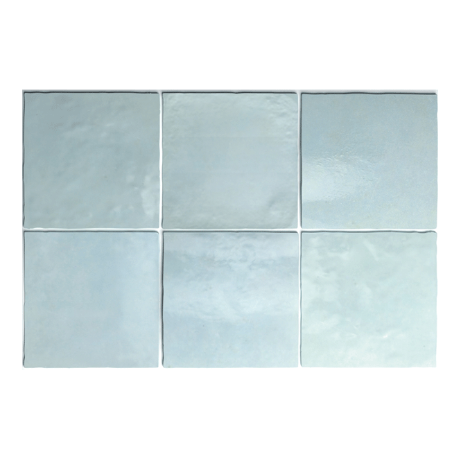 Equipe Artisan Aqua 13.2cm x 13.2cm Wall Tile