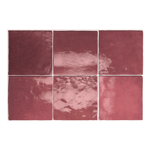 Equipe Artisan Burgundy 13.2cm x 13.2cm Wall Tile