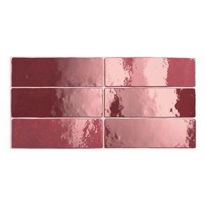 Equipe Artisan Burgundy 6.5cm x 20cm Wall Tile