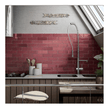 Equipe Artisan Burgundy 6.5cm x 20cm Wall Tile