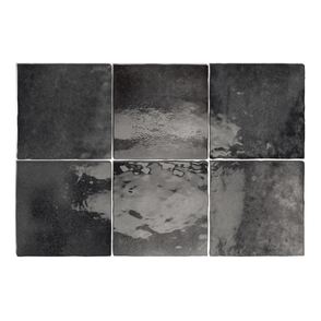 Equipe Artisan Graphite 13.2cm x 13.2cm Wall Tile