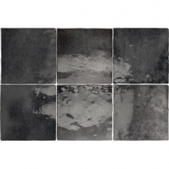 Equipe Artisan Graphite 13.2cm x 13.2cm Wall Tile
