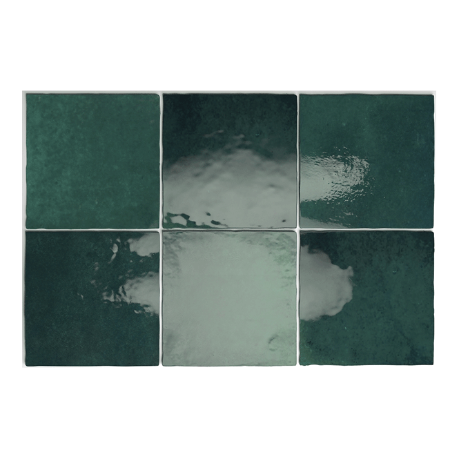 Equipe Artisan Moss Green 13.2cm x 13.2cm Wall Tile