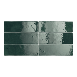Equipe Artisan Moss Green 6.5cm x 20cm Wall Tile