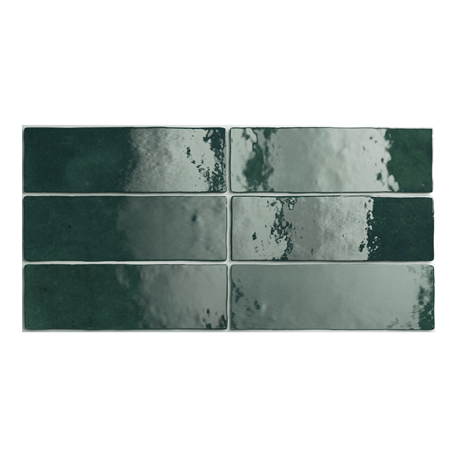 Equipe Artisan Moss Green 6.5cm x 20cm Wall Tile