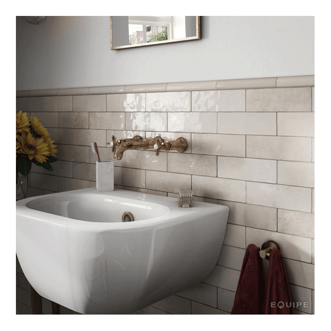 Equipe Artisan Ochre 6.5cm x 20cm Wall Tile