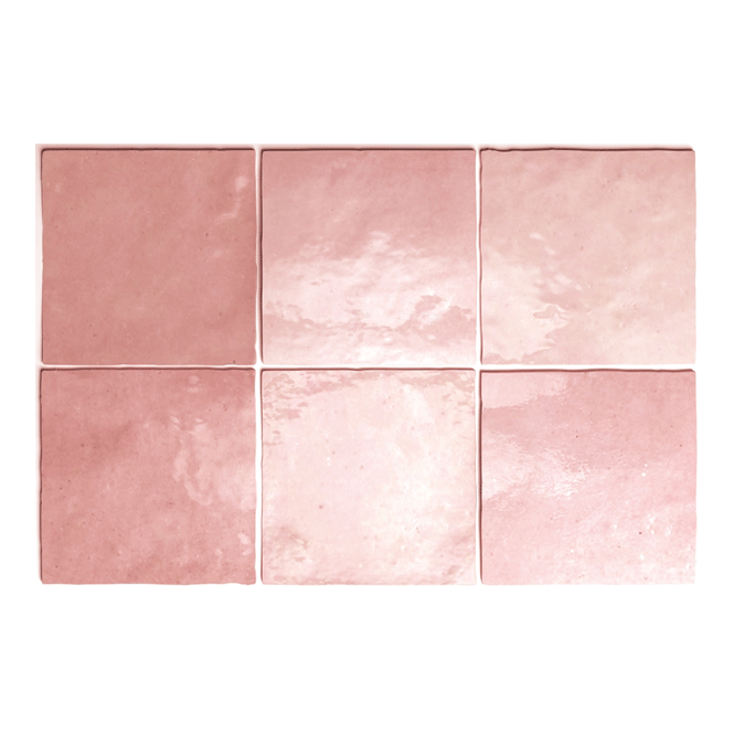 Equipe Artisan Rose Mallow 13.2cm x 13.2cm Wall Tile