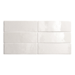 Equipe Artisan White 6.5cm x 20cm Wall Tile