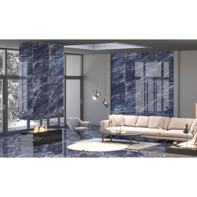 Atrium Blue Wall & Floor Tile 60cm x 60cm