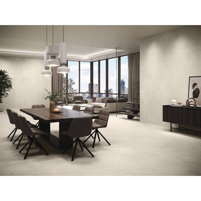 Baldocer Asphalt Off White 60cm x 60cm Wall Tile & Floor Tile