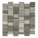 Astoria Silver Trav Bronze 30cm x 30cm Glass Mosaic Tile
