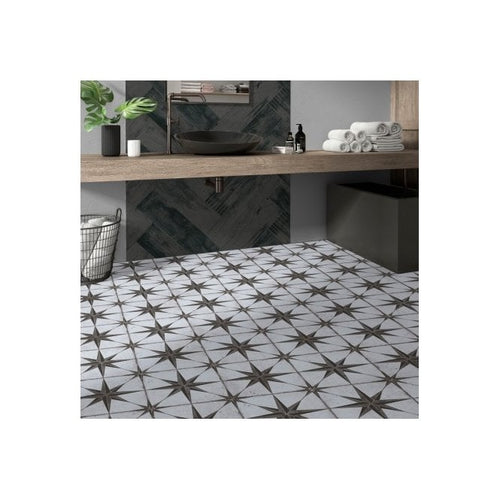 Astral Star Pattern 45cm x 45cm Wall & Floor Tile