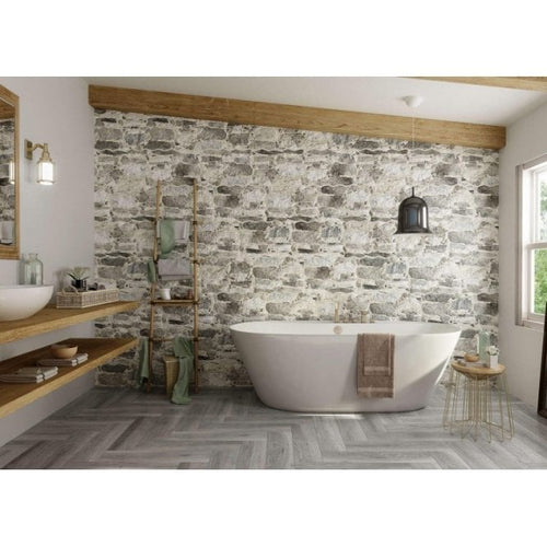 Atelier Gris 15.3cm x 58.9cm Floor Tile