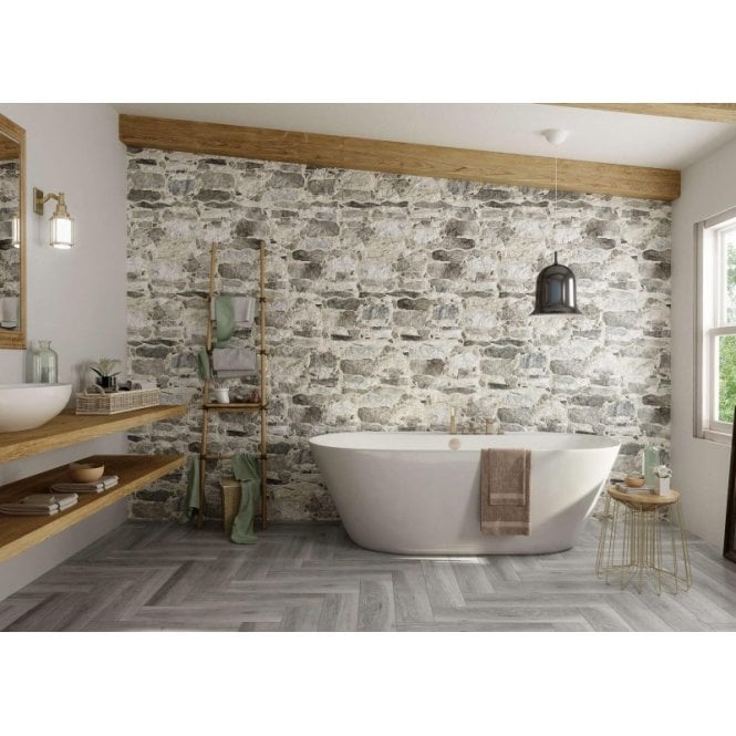 Atelier Gris 15.3cm x 58.9cm Floor Tile