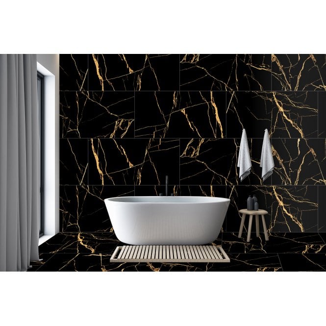 Atlantis Black Polished Wall & Floor Tile 60cm x 120cm