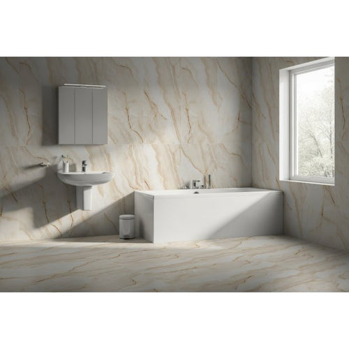 Aurora Onyx Gold Glossy Porcelain Tiles 60cm x 120cm Wall and Floor Tile